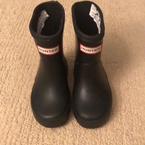 Black hunter rain boots size 5